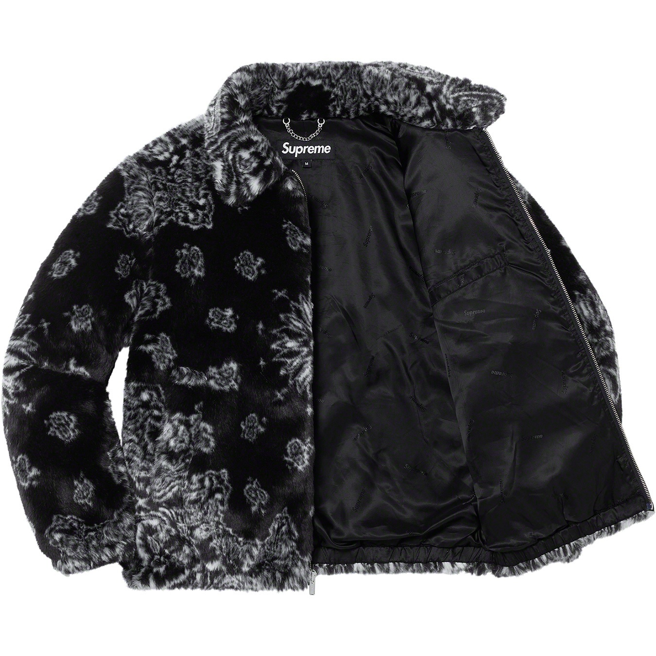 Bandana Faux Fur Bomber Jacket view 7